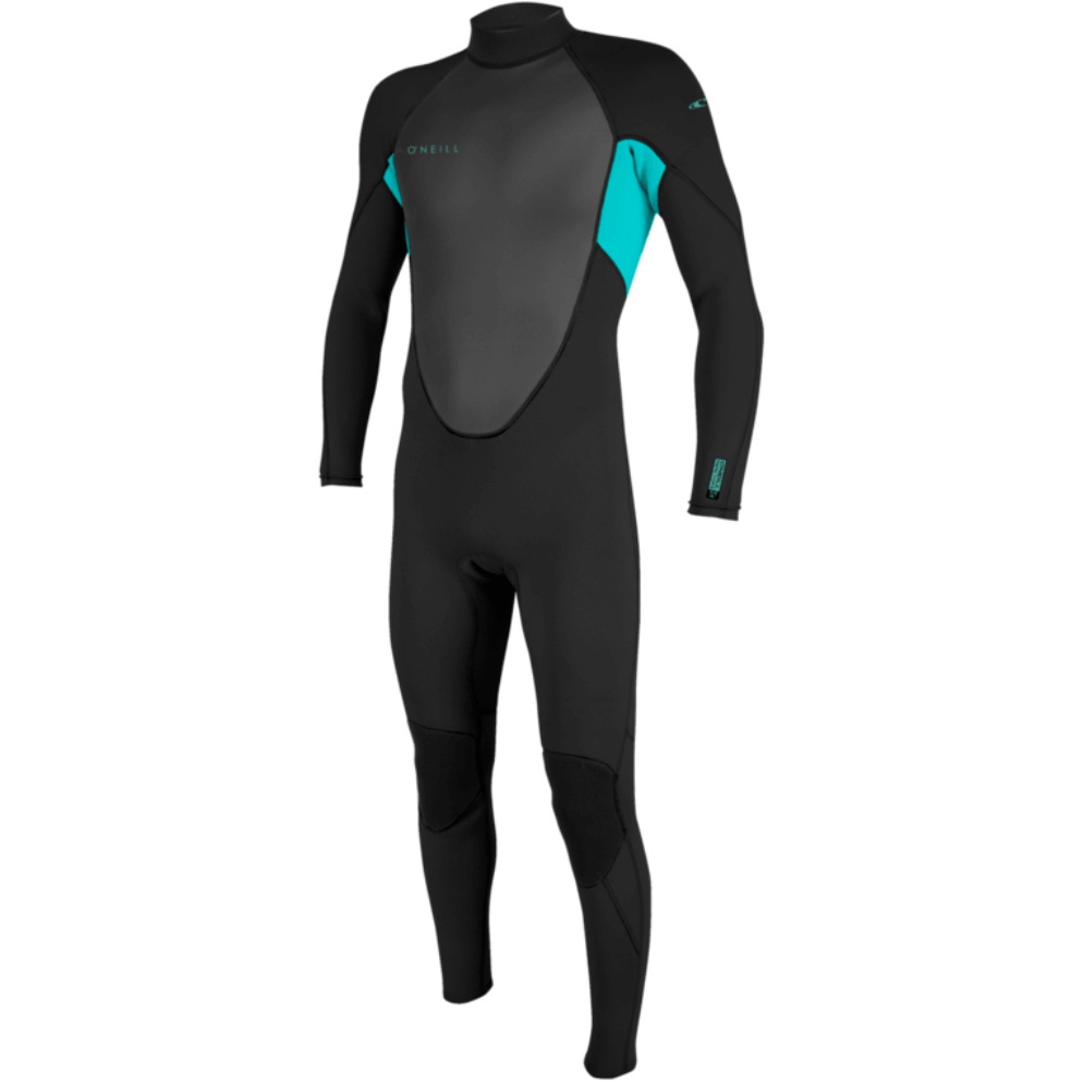 2026 O'Neill Junior Reactor-2 3/2mm Back Zip Wetsuit 5044B - Black / Lt Aqua
